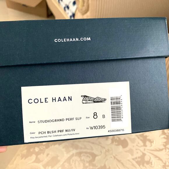 Cole Haan StudiøGrand Perforated Slip-On Sneaker in Peach Blush Nubuck - Picture 10 of 10